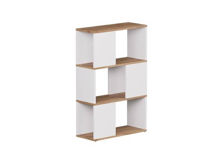 Vicco Raumteiler Eneos, Weiß/Goldkraft Eiche, 60 x 94 cm als freistehendes Regal zur flexiblen Raumaufteilung einsetzbar