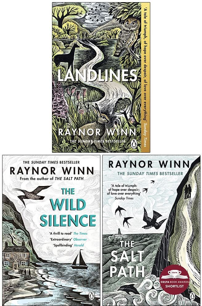 Michael Joseph / Penguin Raynor Winn Collection 3 Books Set (The Salt Path, The Wild Silence, Landlines) - Paperback Nature & Travel Memoir Trilogy - Non Fiction