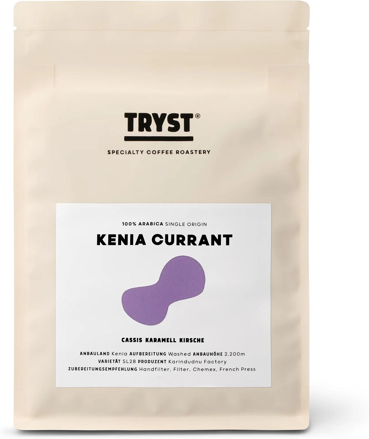 Tchibo - Tryst - Kenia Currant Filterkaffee - 250 g Ganze Bohne - Intensität: 5/6