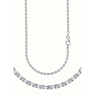 Collierkettchen FIRETTI "Schmuck Silber 925 Armband Kette Ankerkette diamantiert" Gr. 42, silber (silberfarben), Halsketten, Damen, 42, Silber 925 (Sterlingsilber), B: 3mm, Made in Germany, B:3mm