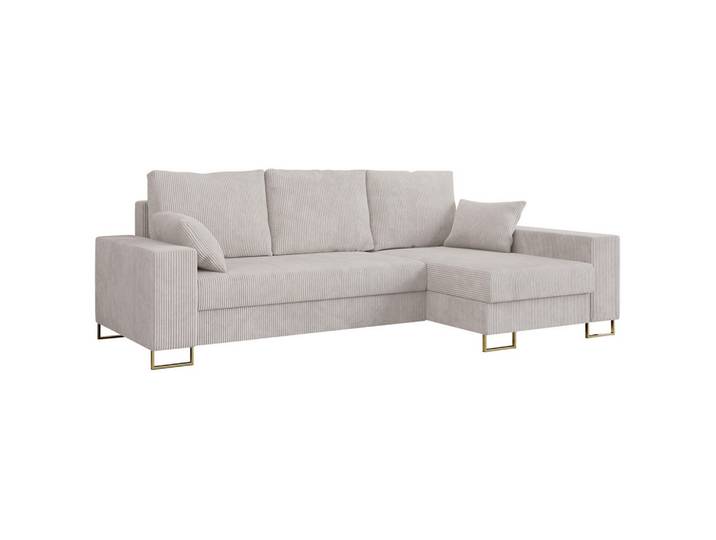 ECKSOFA Dorian Cord Weiß
