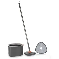 AQUA CLEAN Rotations-Mopp mit Frisch- & Schmutzwassertank für saubere Böden