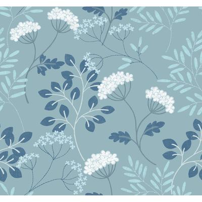Scott Living Sorrel Slate Botanical Wallpaper