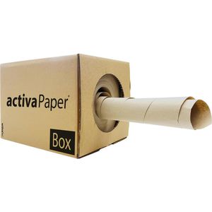 activaTec Packpapier Rolle in Spenderbox, 35cm x 450m, braun, 70g/m²
