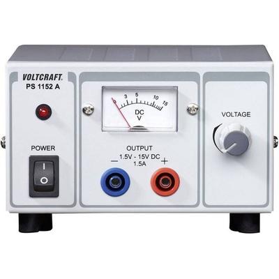 Labornetzgerät, einstellbar VOLTCRAFT PS-1152 A 1.5 - 15 1.5 - 1 A 22.5 W Anzahl Ausgänge 1 x