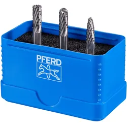Pferd, Fräser, 21901508 Frässtift-Set Hartmetall 6mm Schaftdurchmesser 6mm
