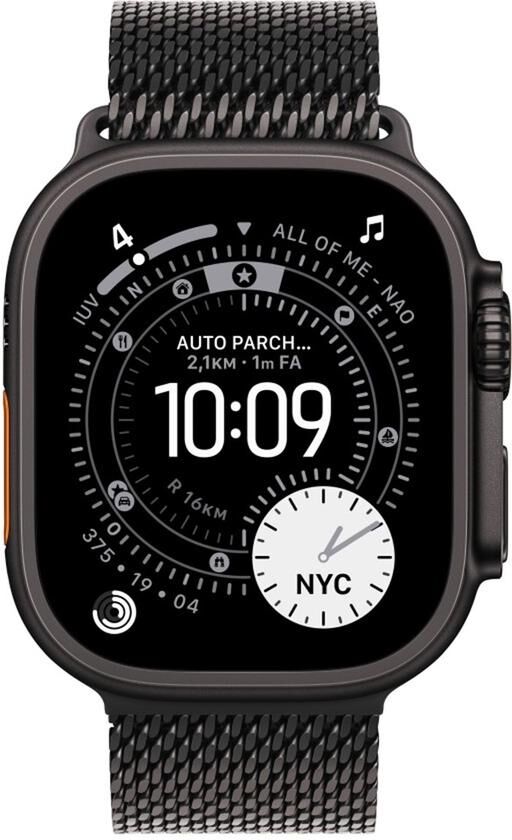 Smartwatch apple watch ultra 3 gps + cellular 49mm black titanium case black titanium milanese loop - m