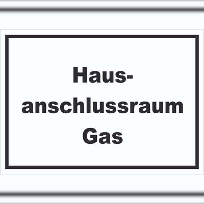 HB-Druck Hausanschlussraum Gas Schild mit Text HAR waagerecht A2 (420x594mm)