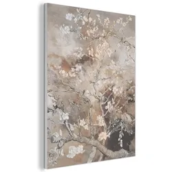 AKUSTIKBILD Mandelblüte - Kunst - Van Gogh - Beige - Abstrakt Wanddeko 70x100 cm