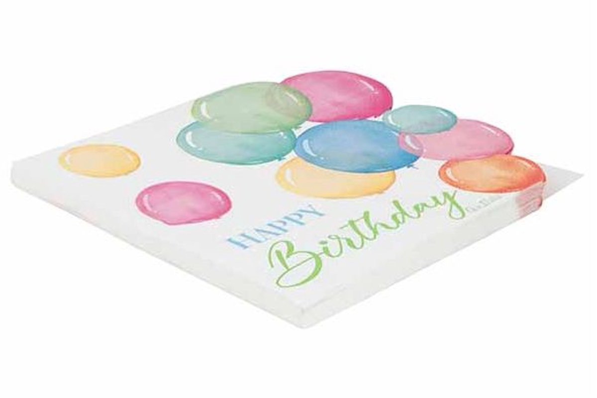 Cosy @ Home Servetten Happy Birthday Balloons Multik Papier 33 cm