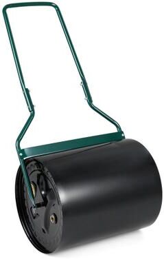 Costway Lawn Roller 16 Gallon Water/Sand Filled Garden Drum Roller with Leak-proof Inlet