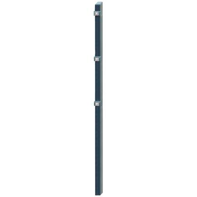 Zaunpfosten ARVOTEC "EXCLUSIVE 100", grau (anthrazit), H:160cm, Edelstahl, Kunststoff, Zaunpfosten, 6x4x160 cm für Mattenhöhe 100 cm, zum Einbetonieren