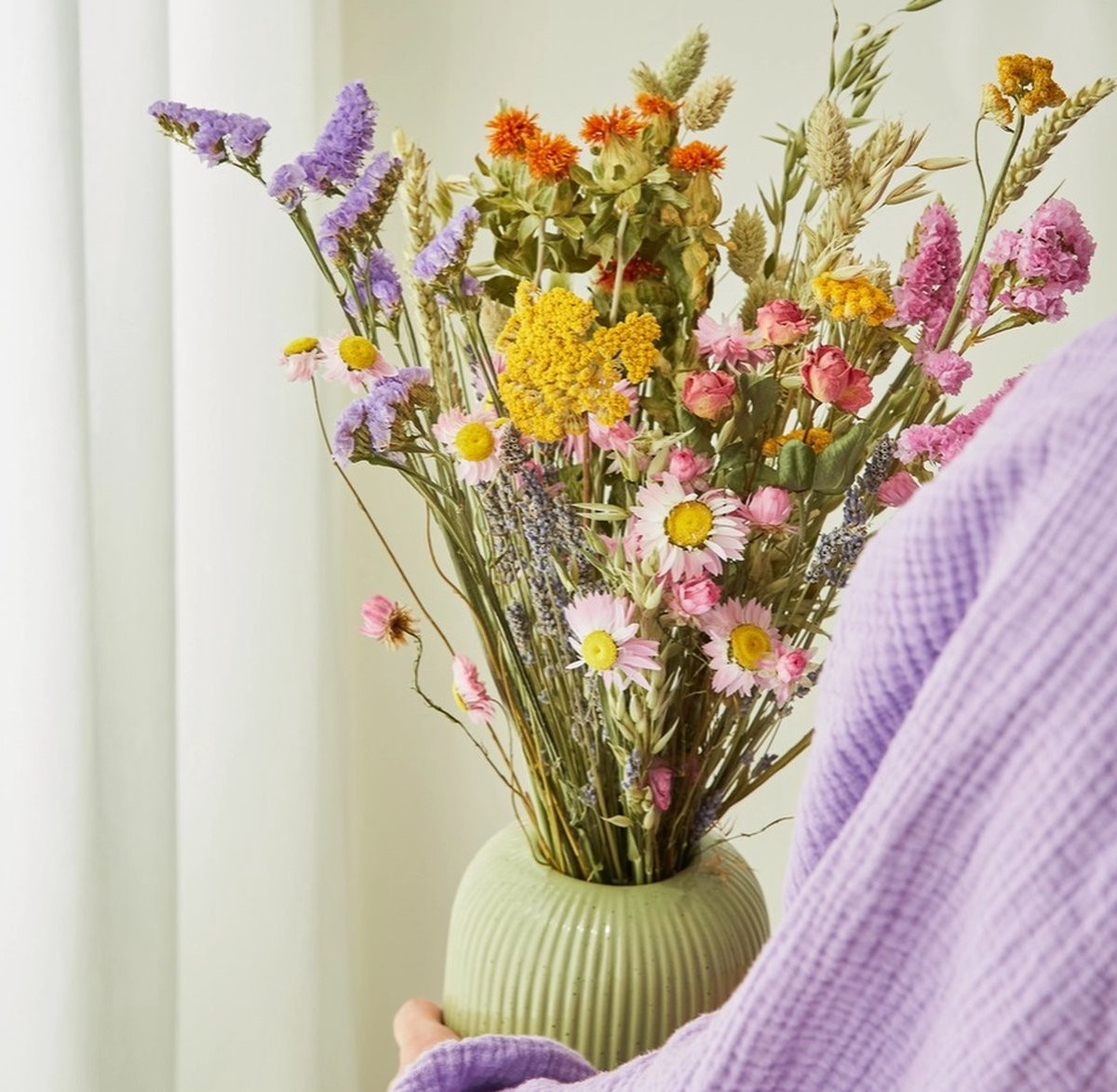 Droogbloemen Boeket Spring Veld - Multi kleur