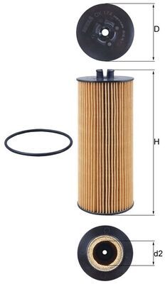 Mahle Ölfilter Ox174d Für Mercedes Volvo