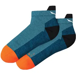 Salewa, Herren, Sportsocken, Mountain Trainer Merino Füsslinge (39 - 41), Türkis, Blau