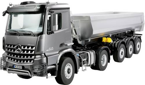 Amewi 22696 Mercedes-Benz Arocs Sattelzug mit Kippauflieger 4x4 1:14 RTR anthrazit 1:14 Elektro RC Einsteiger Modellauto RtR mit
