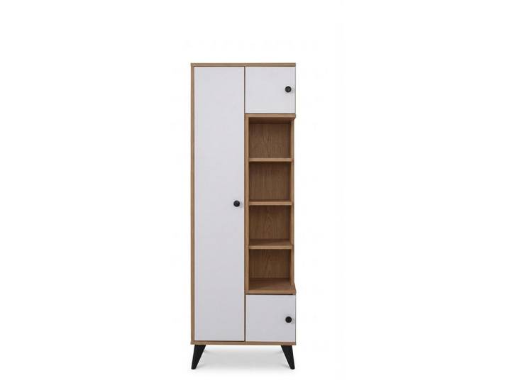 Xlmoebel Aufsatzregal Weißes Holzregal mit 4 Fächern für Wohnzimmer und Büro, Made in Europa