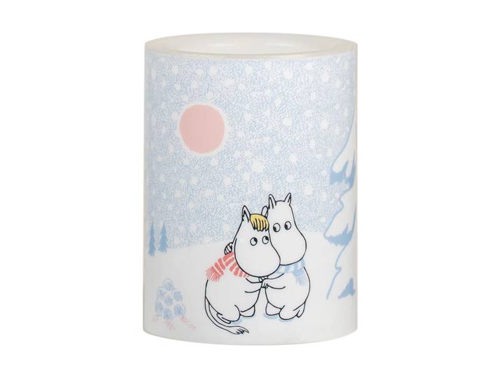 Muurla Bougie bloc LED Moomin 10 cm Let it snow