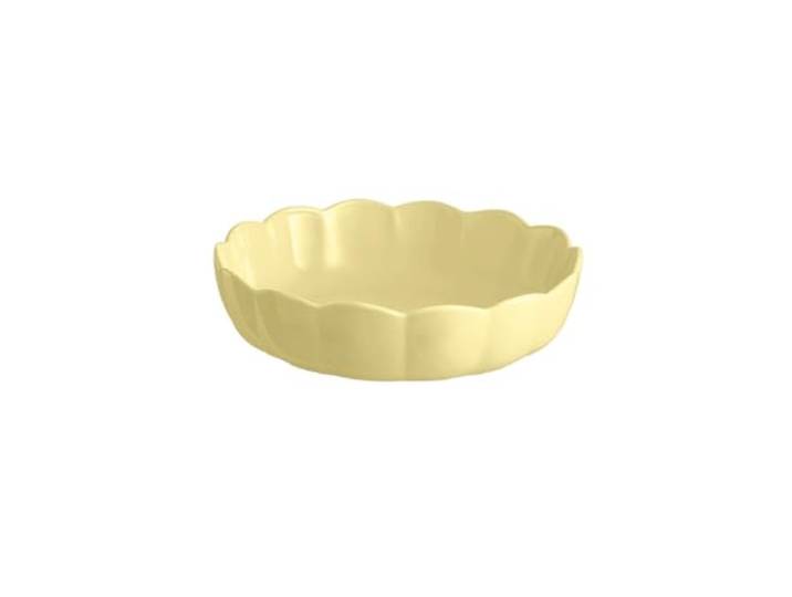 Backen Runde Keramik-Auflaufform mit gewellten Blütenblättern(Yellow)