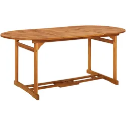 DELUKE Garten-Esstisch SEDO 180x90x75 cm Massivholz Akazie | Gartentisch Holz klappbar Outdoortisch Terrassentisch verstellbar