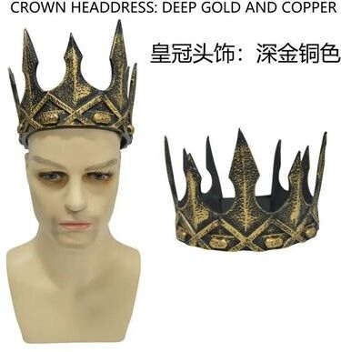 Uplifted Finds Halloween Baroque Metal Crown Royal Ball Party Tiara For Children Cosplay Cosplay Item gold D