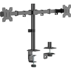 equip Tischhalterung 17"-32"/2TFT 360° Gelenkig 10Kg schwarz (Tisch, 32", 20 kg), Monitor Halterung, Schwarz
