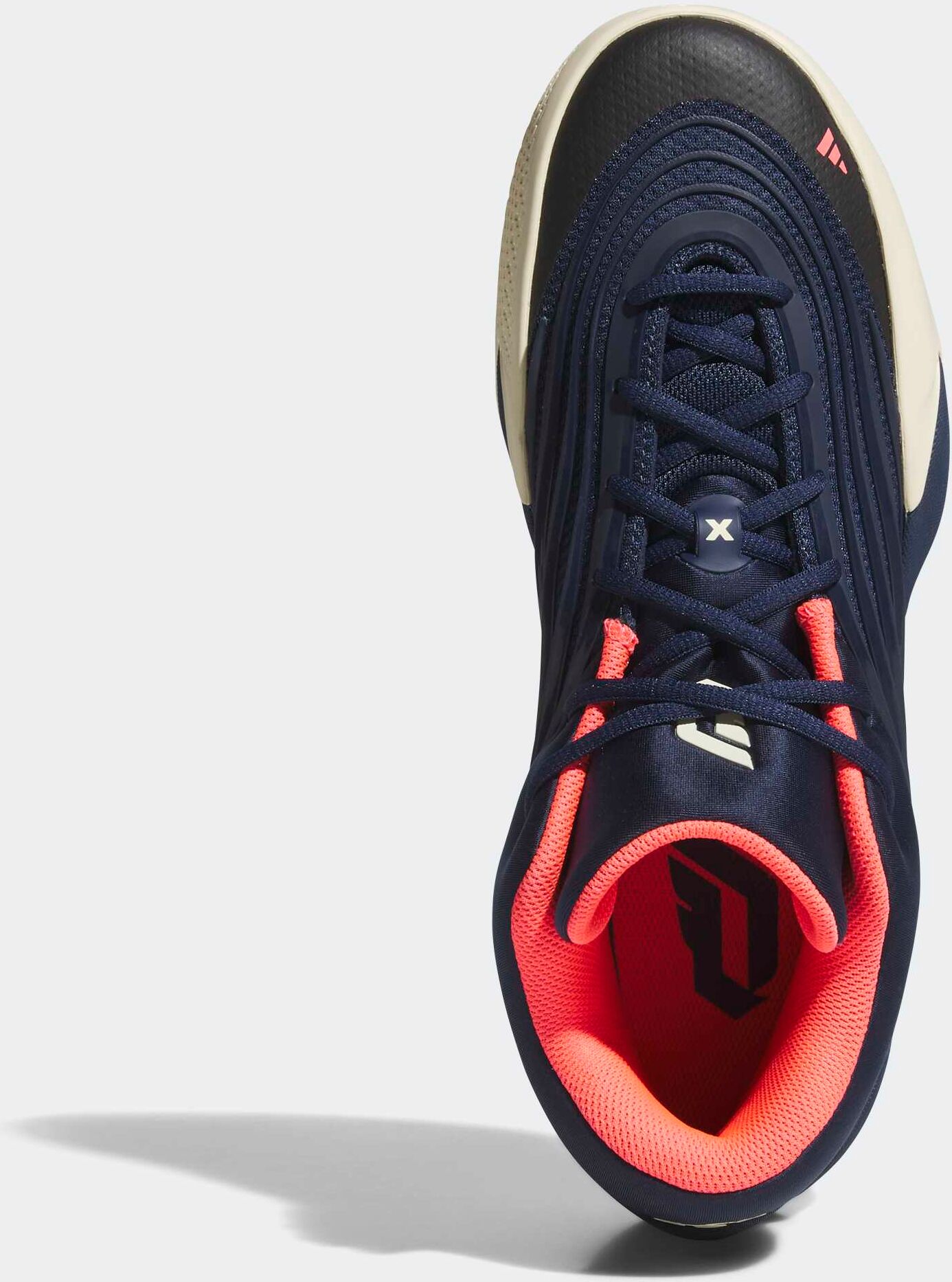 Basketballschuh ADIDAS PERFORMANCE "DAME X", Gr. 42, night indigo, warm vanilla, solar turbo, Synthetik, Textil, Schuhe Basketballschuh night indigo, warm vanilla, solar turbo 42