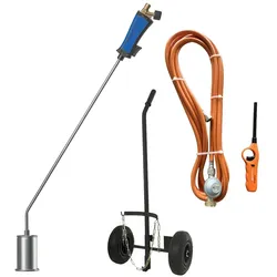 Thermischer Unkrautvernichter auf Radlader Brenner 60 mm Schlauch 5 Meter Gasanzünder + Propan-Druckminderer KEMPER
