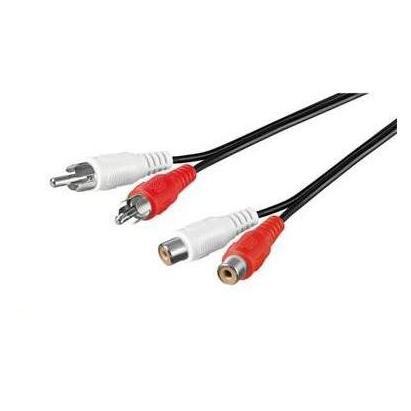 PremiumCord Kabel 2x Cinch-2x Cinch, M/F (10 m, Cinch Kabel) (KJACKCMF2-10)