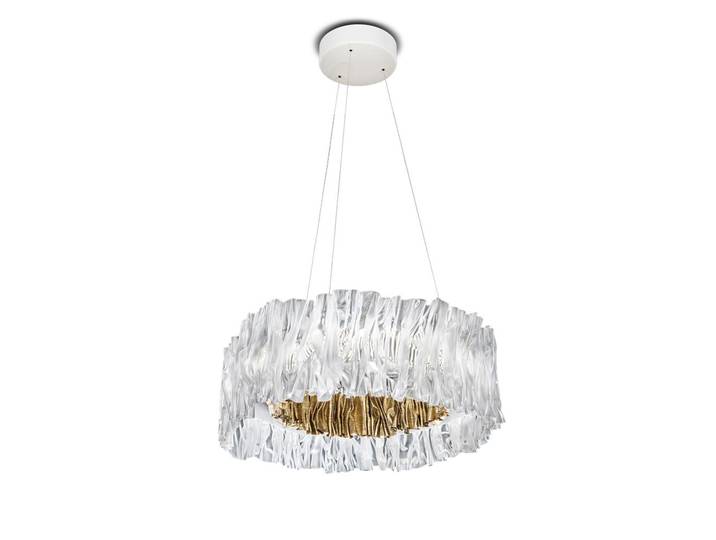SLAMP lampe à suspension ACCORDÉON Accordeon (2700K Prisme / Gold - Lentiflex)