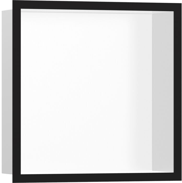 Hansgrohe XtraStoris Wandnische 56099670 30x30x10cm, mit Designrahmen, mattweiß, mattschwarz