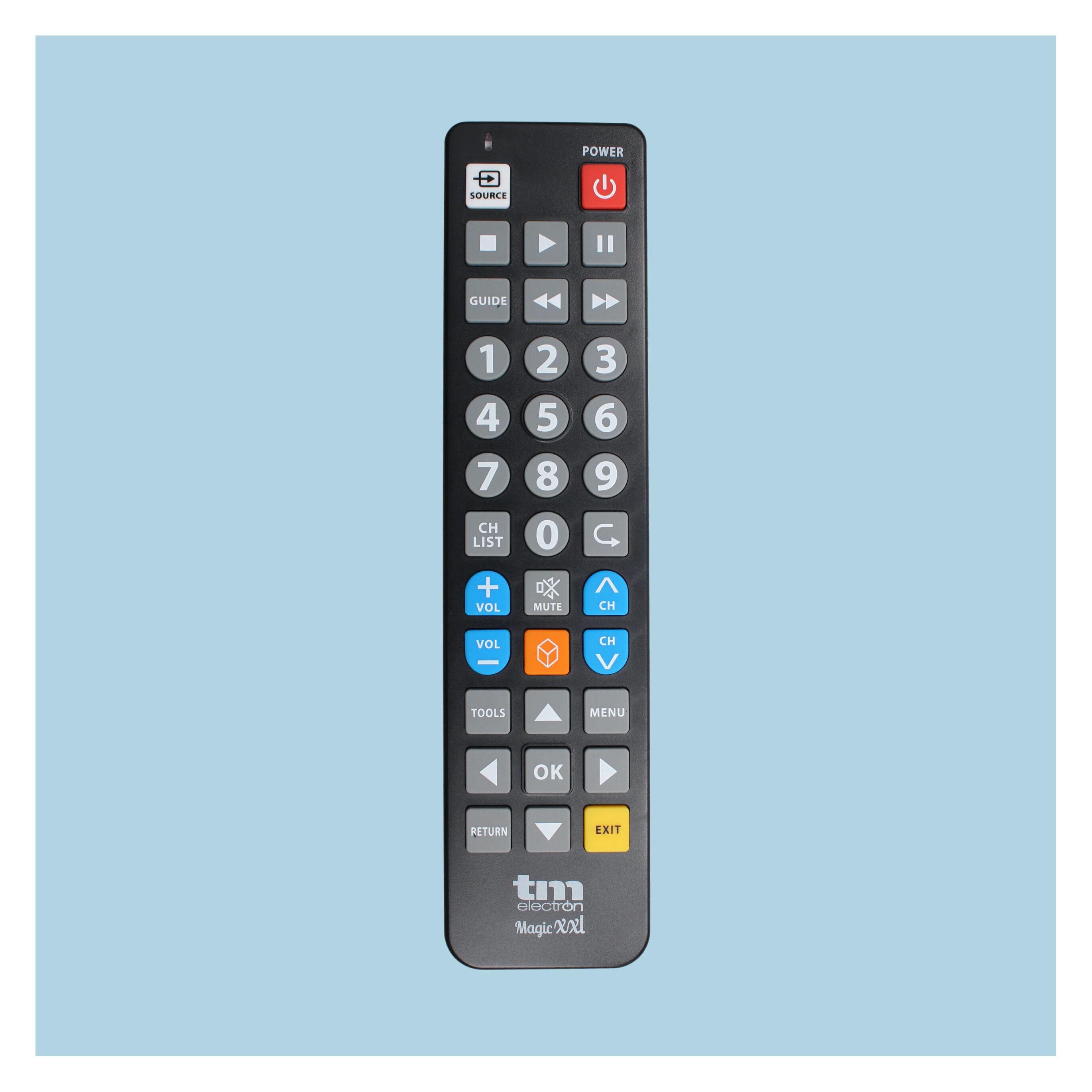 TM Electron Fernbedienung SAMSUNG, LG, PHILIPS, SONY, PANASONIC Schwarz (Universal Fernbedienung, Infrarot) (TMURC502)