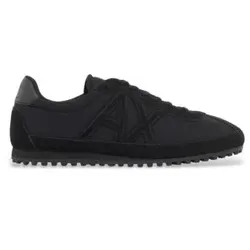 A|X Armani Exchange für Herren. XM003390AF27477MC005 Sneaker aus Textil und Wildleder mit schwarzer Gummisohle (41), Stoff, Wohnung, Schnürs