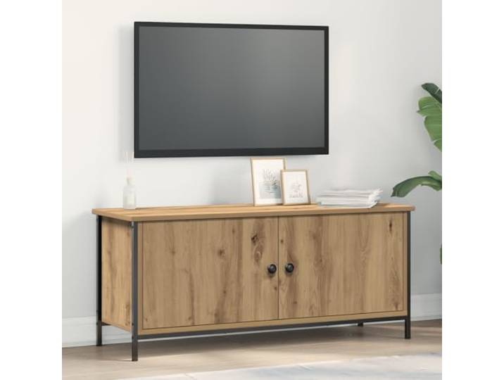 HEFZGDB TV Stand Artisan Eiche Holzwerkstoff mit Stauraum für Mediengeräte, zeitgenössisches Möbelstück für den Wohnraum, TV Board in Eiche Optik, stylische Aufbewahrungslösung