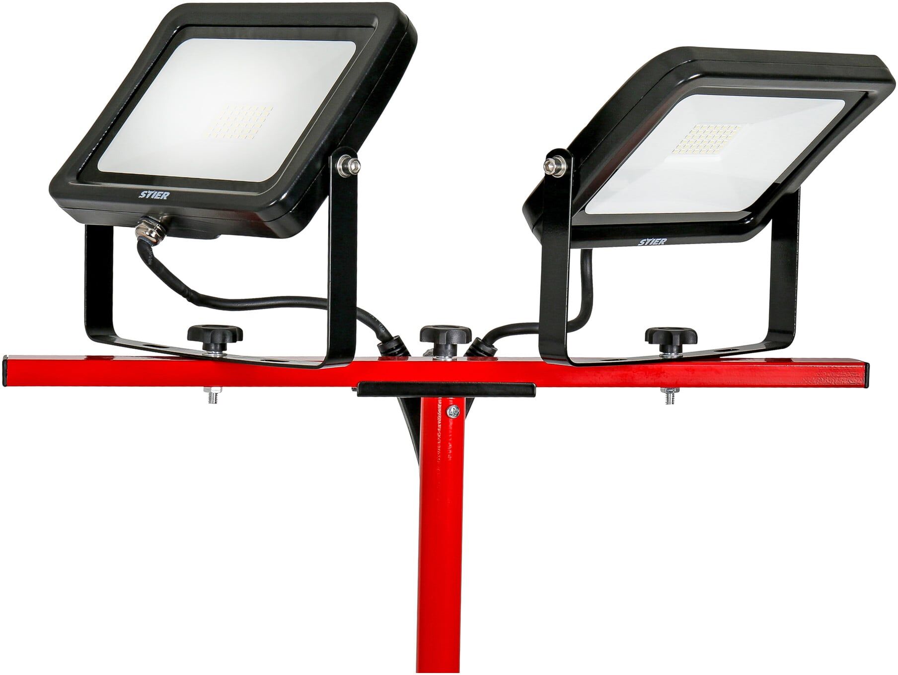 STIER Duo SMD-LED-Baustrahler 2x30W 2x2400 Lumen mit Stativ (904405)