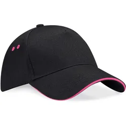 Beechfield Unisex 5-Panel Sandwich Kappe Klassische Cap B15C black/fuchsia one size