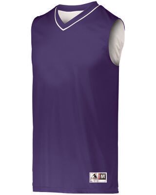 Augusta Sportswear 152 Athletic Reversible Two-Color Jersey T-Shirt in Purple/White size 2XL   Polyester