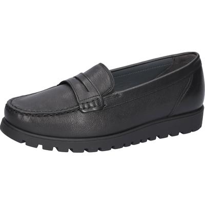 Mokassin WALDLÄUFER "Hegli", Damen, Gr. 7 (40,5), Leder, schwarz, Nappaleder, Schuhe Mokassin, Slipper zum Schlupfen, Komfortschuh in H-Weite
