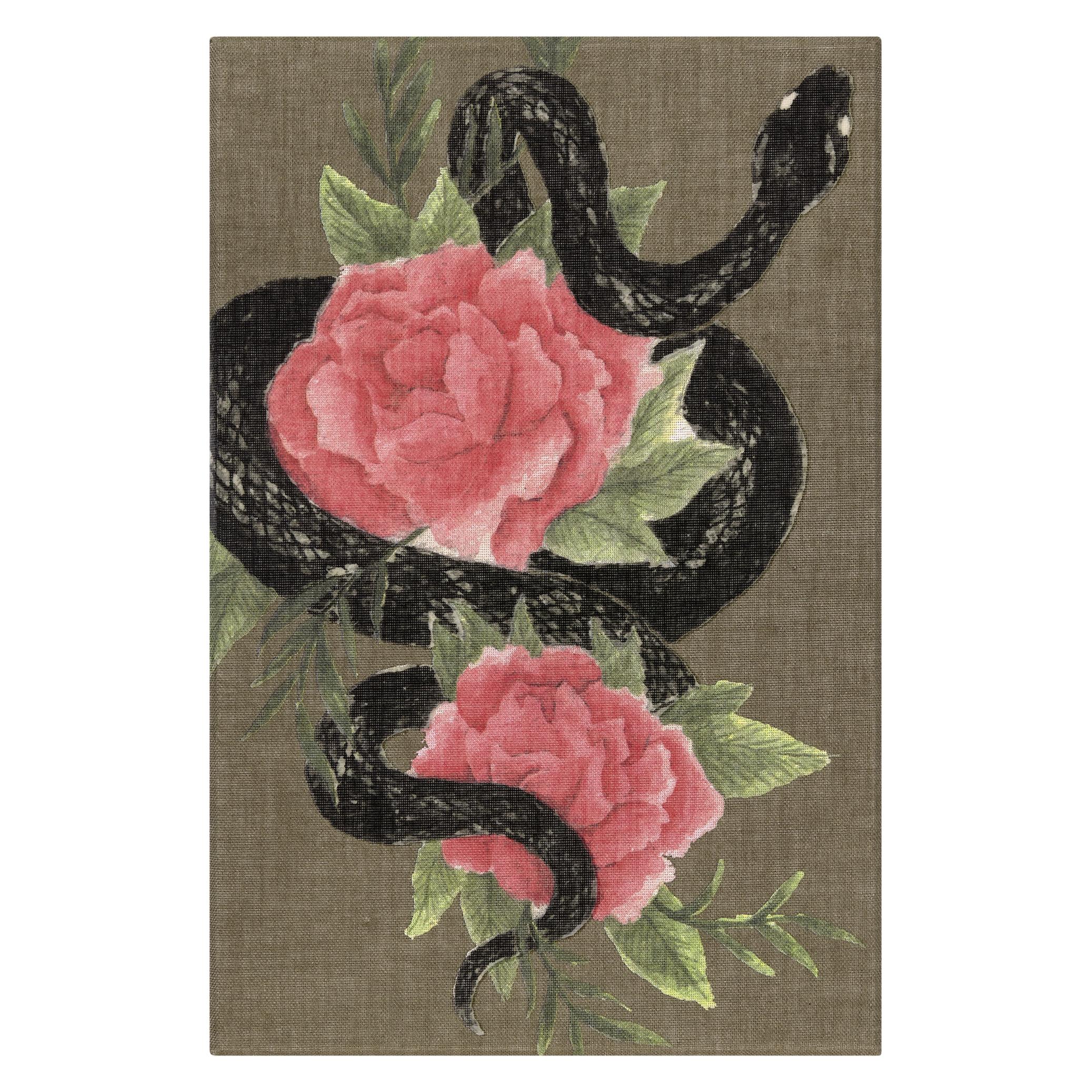 Moleskine NB Snake Roses - LG lin +Box (Large 13x21, Blanko, Liniert) (Seasonal)