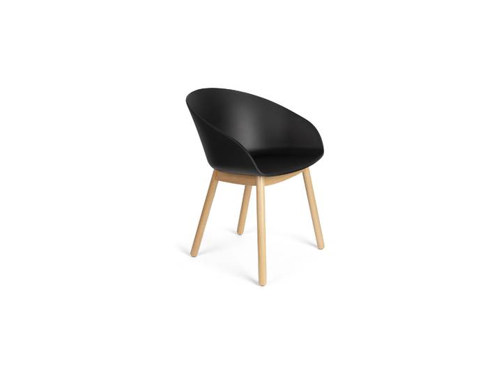 Fauteuil en plastique noir Void
