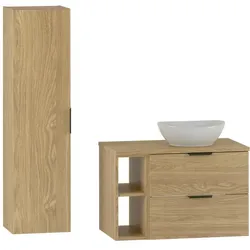 BADMÖBEL 80.6cm Astrid 2er-Set Holz