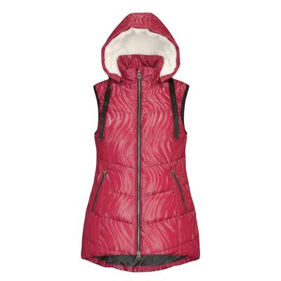 Funktionsweste NAVIGAZIONE "NAVIGAZIONE Weste", Damen, Gr. 42, rot (glühwein), Westen Funktionsweste, Kapuze mit Teddy-Futter