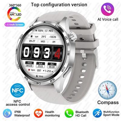 Uplifted Finds GT5 PRO Smart Watch With AMOLED HD Screen Bluetooth Call GPS And NFC silver