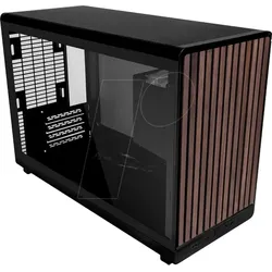 LIAN DAN WDG BK - Lian Li DAN Cases A3 Wood Edition M-ATX, Glas, schwarz
