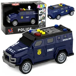 Fahrzeug der Spezialeinheit SWAT mit Blaulicht und Sound, Marineblau, Maßstab 1:32