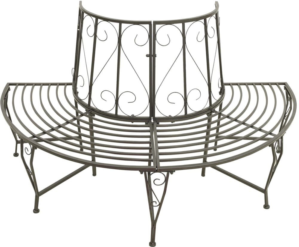 Rosalind Wheeler Agosto Steel Outdoor Bench Silver Grey 89cm H X 160cm W X 80cm D