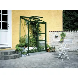 Juliana Gewächshaus Altan - 0,91 m2 / 1,33 m2 Farbe: Grün 1,32 x 0,69 m - 0,91 m2 (Gr. 1) 3 mm Blankglas