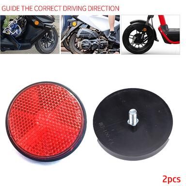 Smart Shopping Spot Motorcycle Night Reflector, Circular Reflector For Cars, Trucks, Refraction Light red