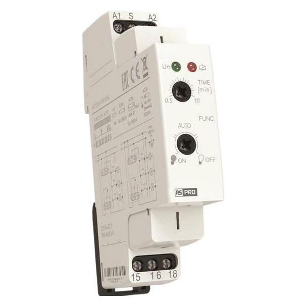 RS PRO Zeitrelais, DIN-Schienen, 0.5 10min, 230V (7077)