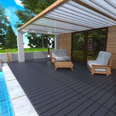 2 ft. x 1 ft. All-Weather Outdoor Plastic Interlocking Deck Tiles Garage Floor Tiles(24 Per Case)